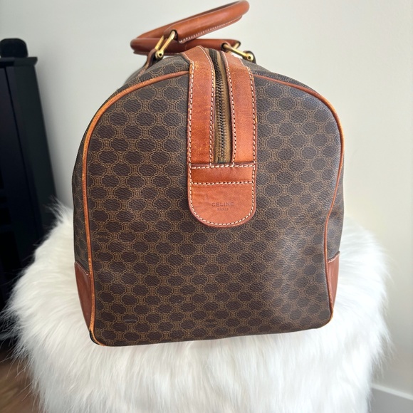 Celine Vintage Brown Macadam Duffle Bag - Medium Size (Authentic) - Picture 4 of 16